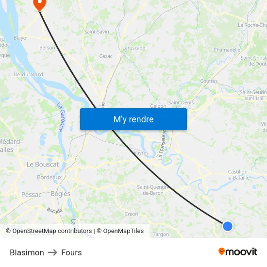 Blasimon to Fours map