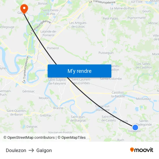 Doulezon to Galgon map
