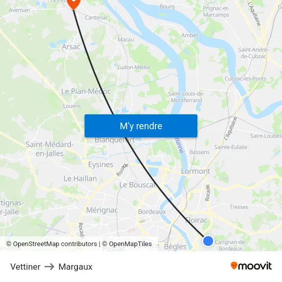 Vettiner to Margaux map