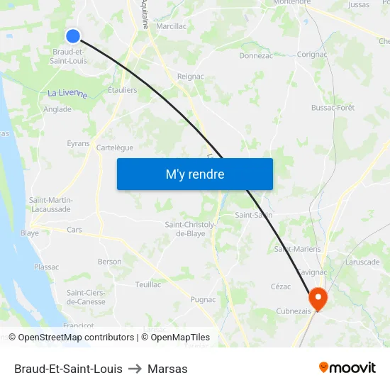 Braud-Et-Saint-Louis to Marsas map