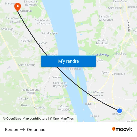 Berson to Ordonnac map