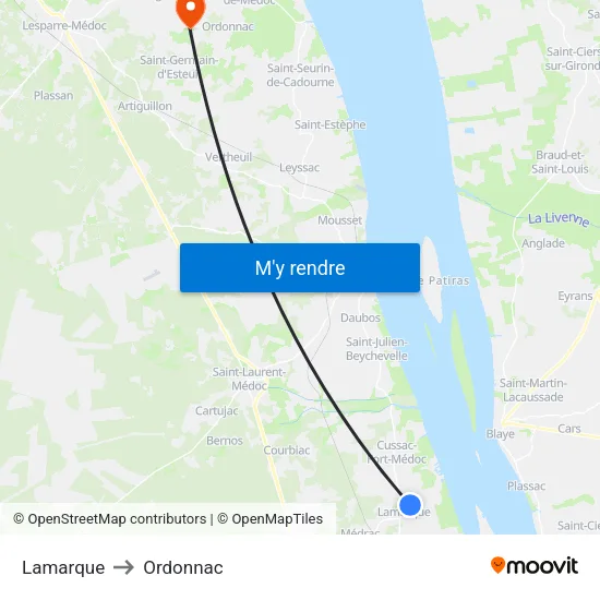 Lamarque to Ordonnac map