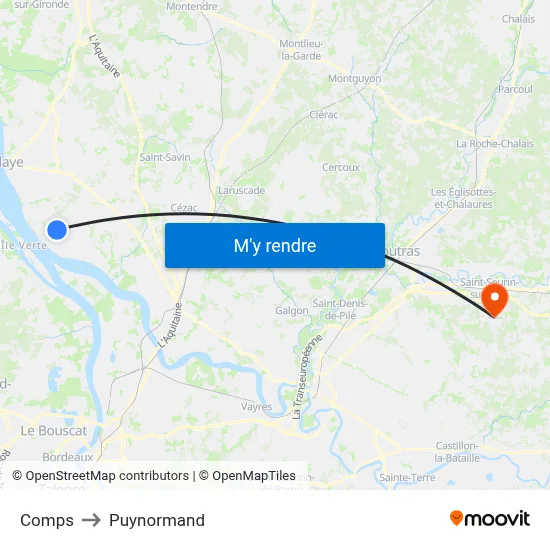 Comps to Puynormand map