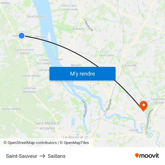 Saint-Sauveur to Saillans map