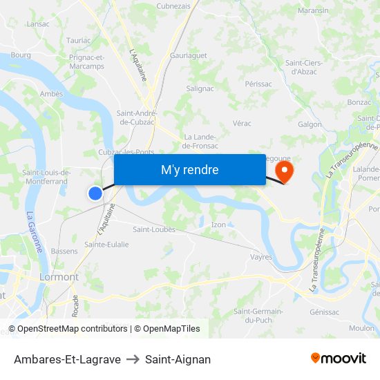 Ambares-Et-Lagrave to Saint-Aignan map