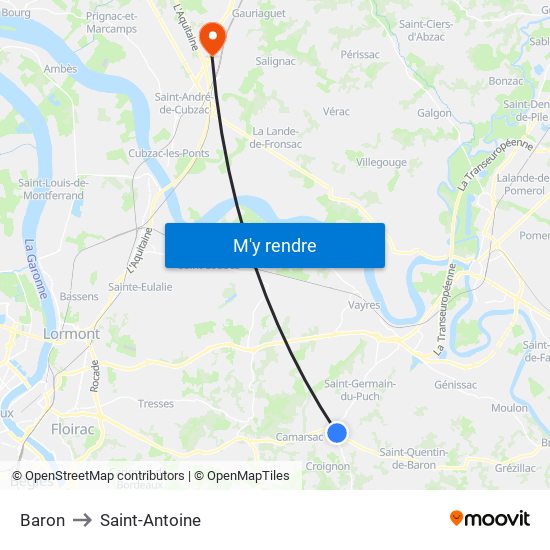 Baron to Saint-Antoine map