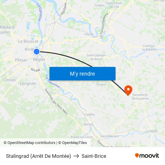 Stalingrad (Arrêt De Montée) to Saint-Brice map
