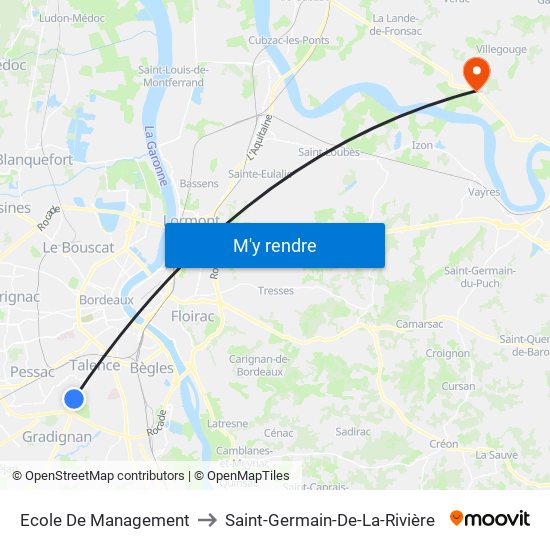 Ecole De Management to Saint-Germain-De-La-Rivière map