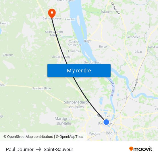 Paul Doumer to Saint-Sauveur map