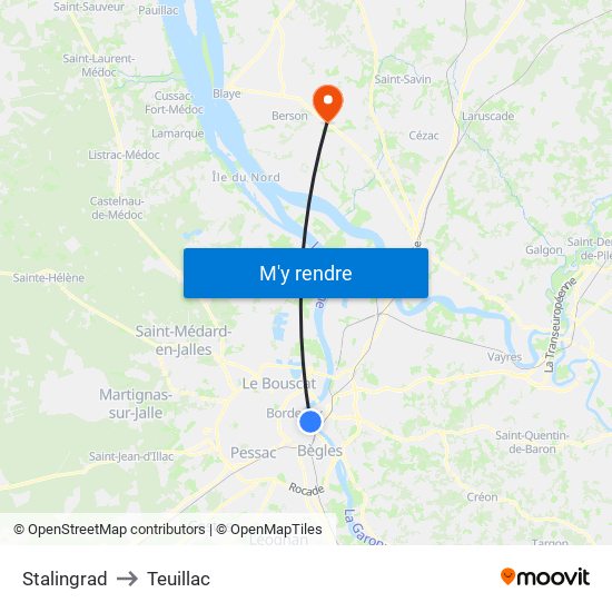 Stalingrad to Teuillac map