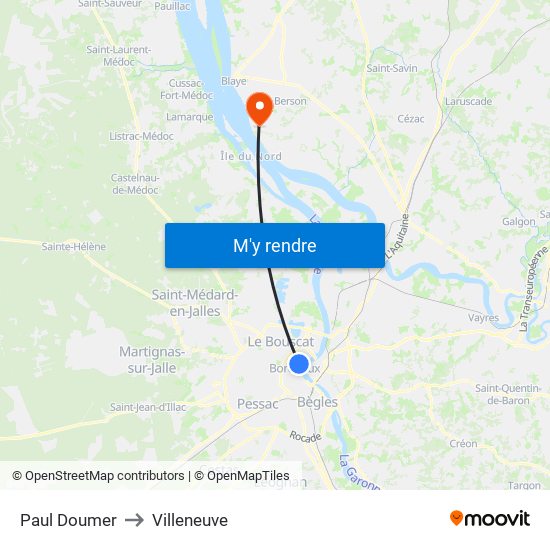 Paul Doumer to Villeneuve map