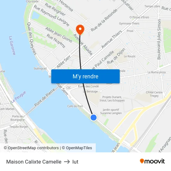 Maison Calixte Camelle to Iut map