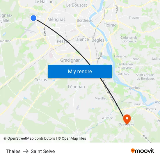 Thales to Saint Selve map