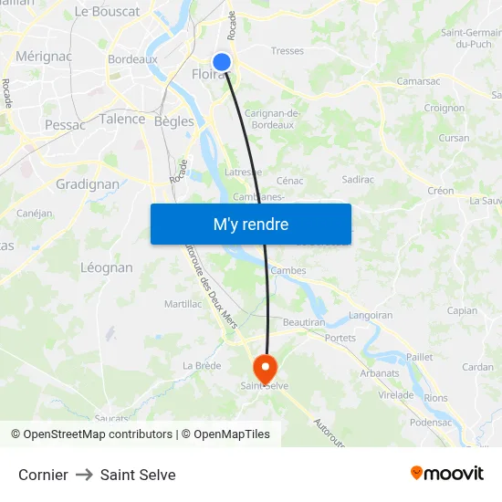 Cornier to Saint Selve map