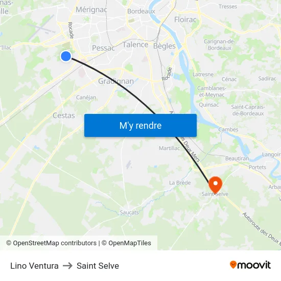 Lino Ventura to Saint Selve map