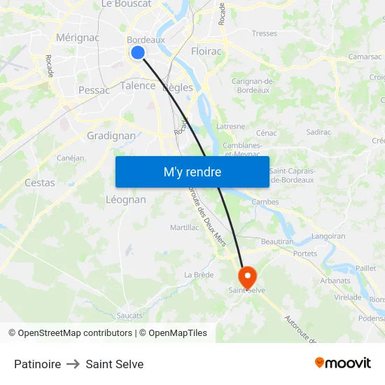 Patinoire to Saint Selve map