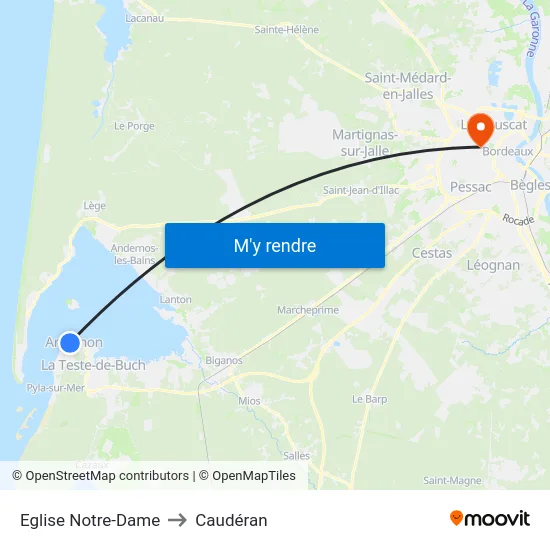 Eglise Notre-Dame to Caudéran map