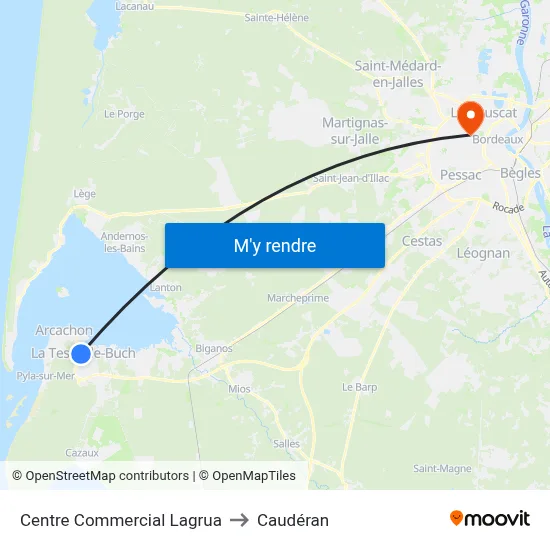 Centre Commercial Lagrua to Caudéran map