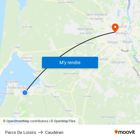 Parcs De Loisirs to Caudéran map