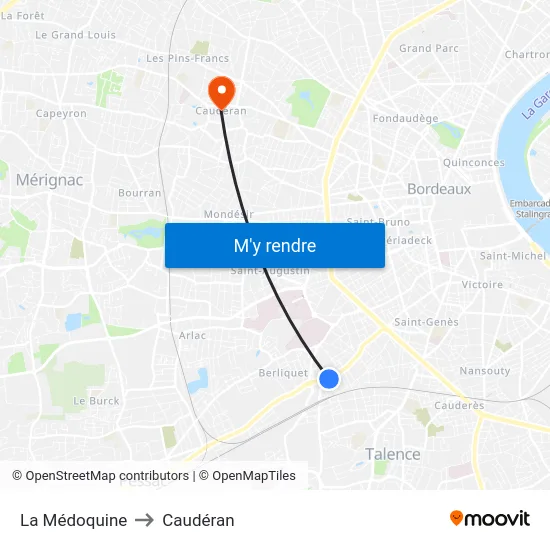 La Médoquine to Caudéran map