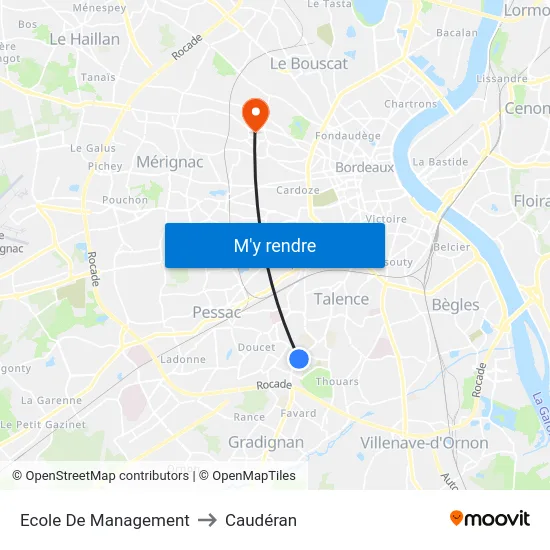 Ecole De Management to Caudéran map