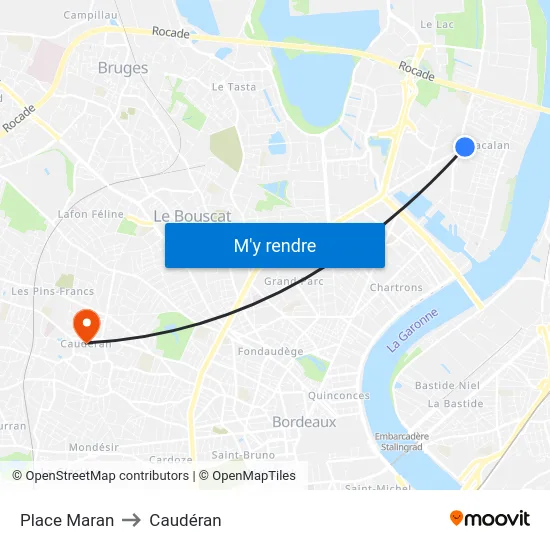 Place Maran to Caudéran map