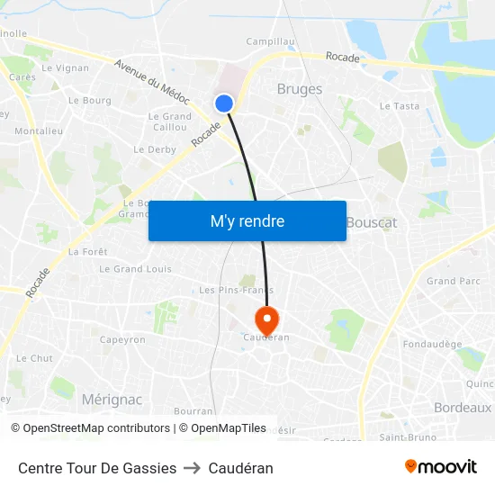 Centre Tour De Gassies to Caudéran map