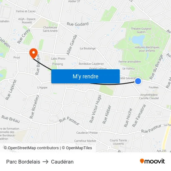 Parc Bordelais to Caudéran map