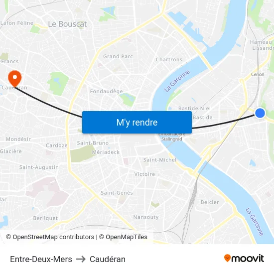 Entre-Deux-Mers to Caudéran map