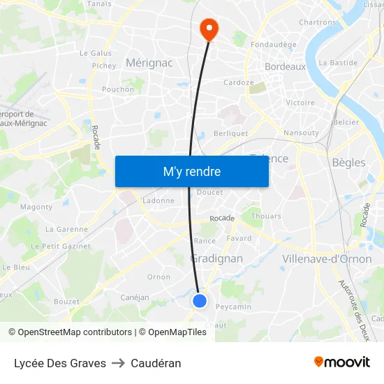 Lycée Des Graves to Caudéran map