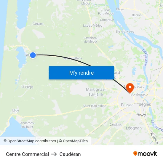 Centre Commercial to Caudéran map