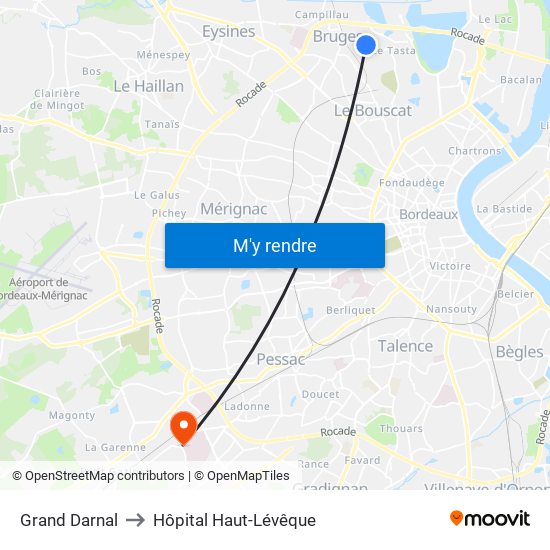 Grand Darnal to Hôpital Haut-Lévêque map