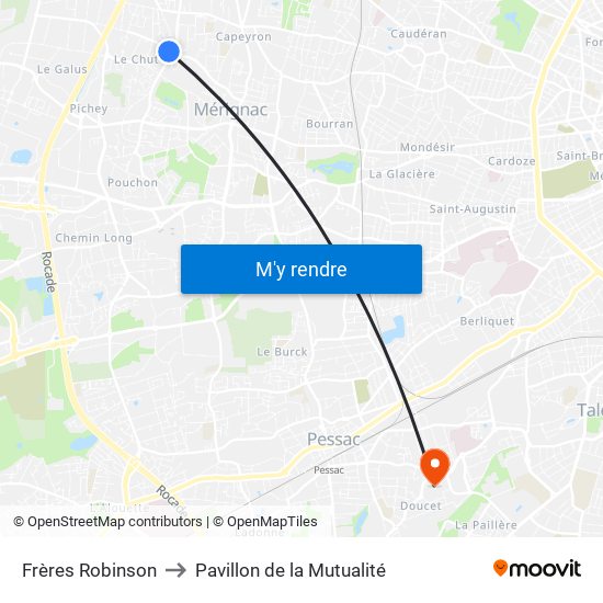 Frères Robinson to Pavillon de la Mutualité map
