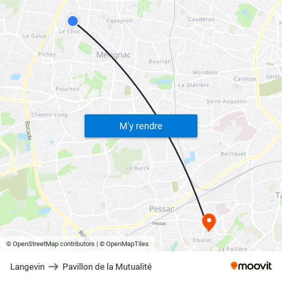 Langevin to Pavillon de la Mutualité map