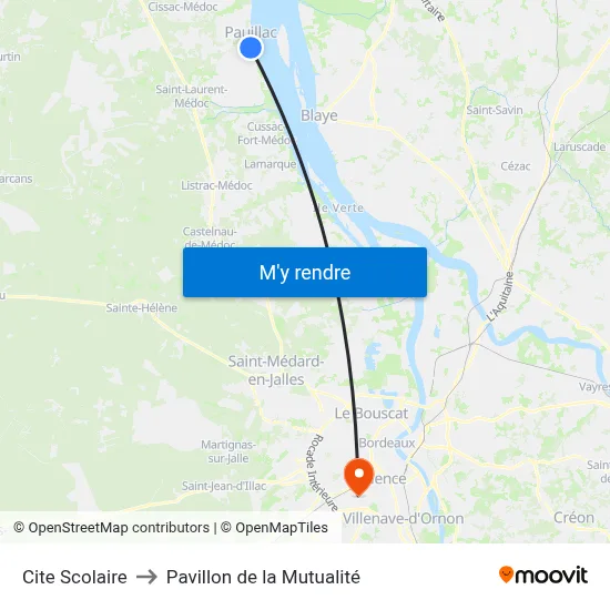 Cite Scolaire to Pavillon de la Mutualité map
