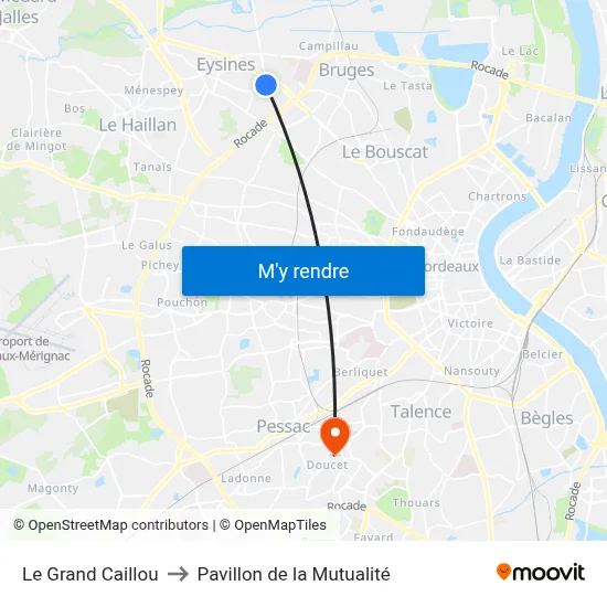 Le Grand Caillou to Pavillon de la Mutualité map