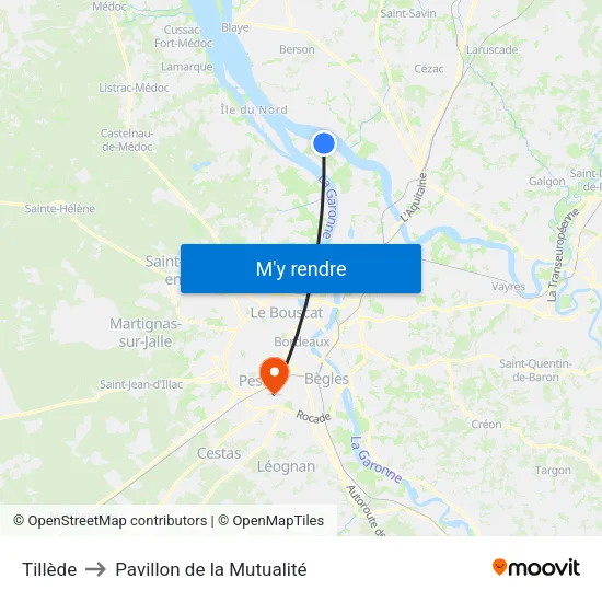 Tillède to Pavillon de la Mutualité map