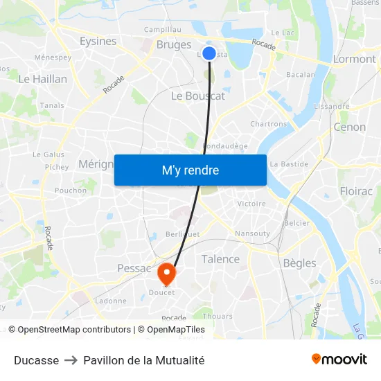 Ducasse to Pavillon de la Mutualité map
