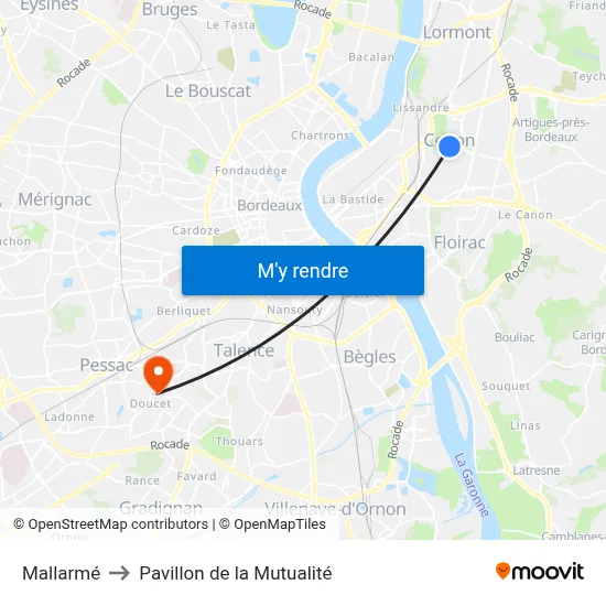 Mallarmé to Pavillon de la Mutualité map