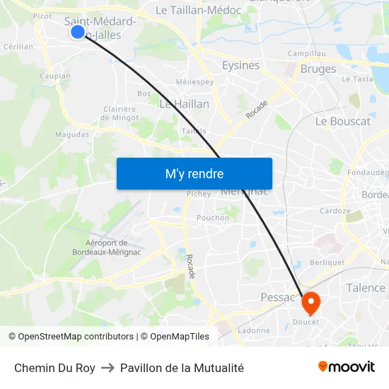 Chemin Du Roy to Pavillon de la Mutualité map