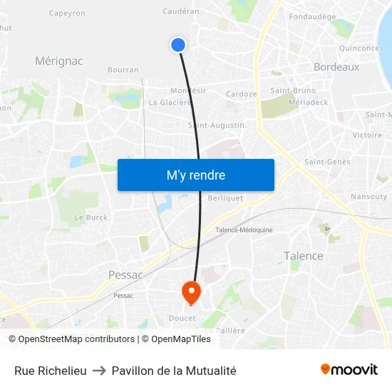 Rue Richelieu to Pavillon de la Mutualité map