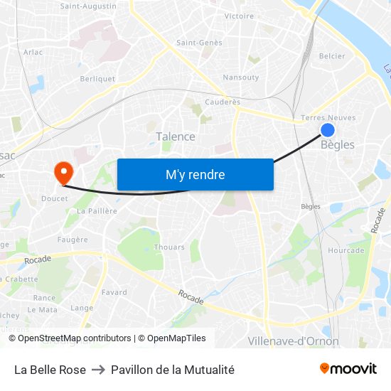 La Belle Rose to Pavillon de la Mutualité map