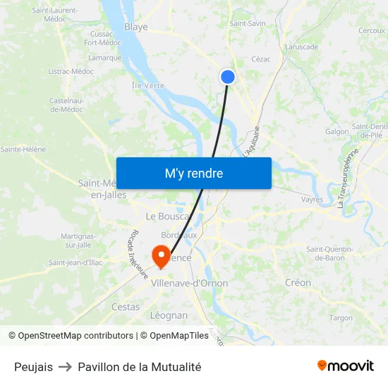 Peujais to Pavillon de la Mutualité map