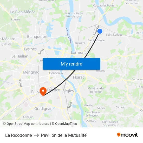 La Ricodonne to Pavillon de la Mutualité map