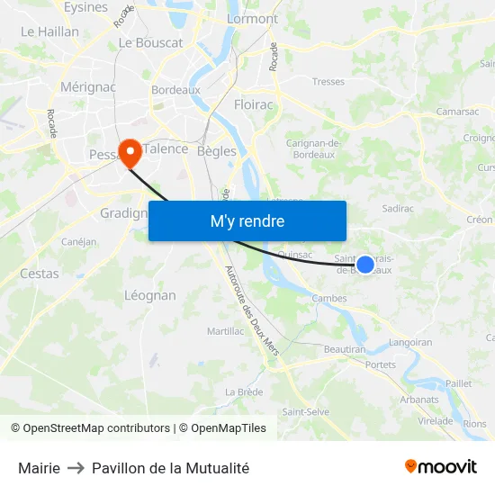 Mairie to Pavillon de la Mutualité map