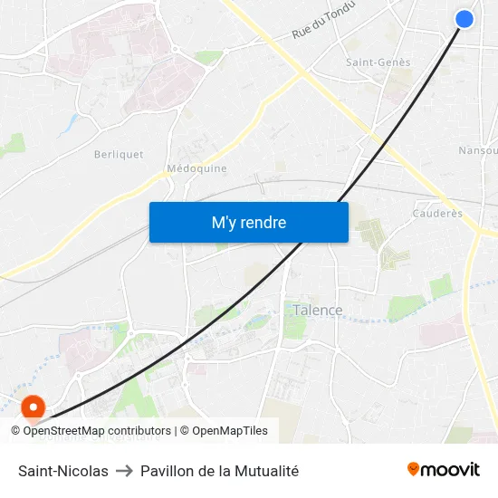 Saint-Nicolas to Pavillon de la Mutualité map