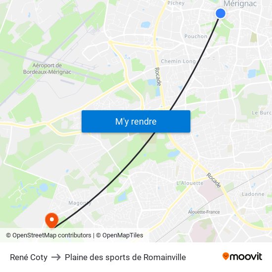 René Coty to Plaine des sports de Romainville map