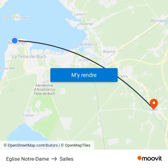 Eglise Notre-Dame to Salles map