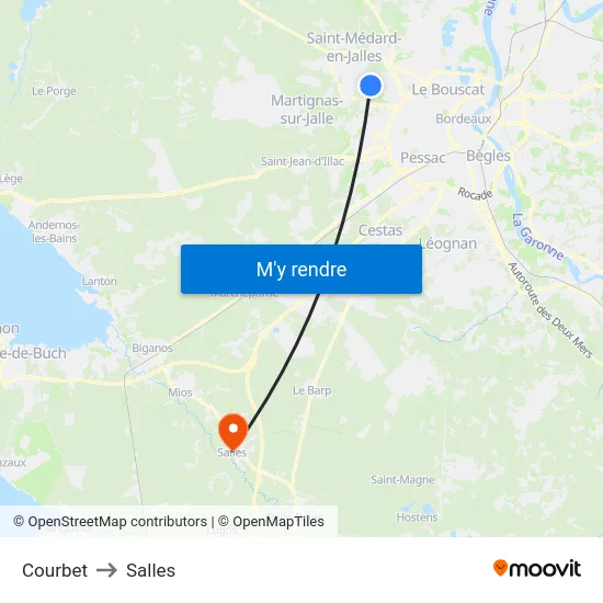 Courbet to Salles map