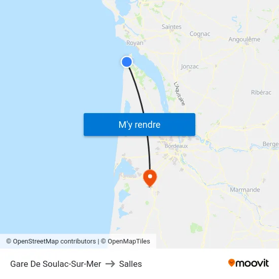 Gare De Soulac-Sur-Mer to Salles map